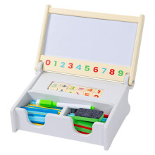 Wooden Math Learning Toy with Colorful Number Tiles for Preschool Counting and Early Cognitive Skills