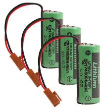 CR17450SER 3V Lithium PLC Battery 2500mAh with Plug for Fanuc A98L00310012, 3Pack