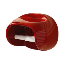 Praktische toiletrolhouder met bovenste plank-Rood