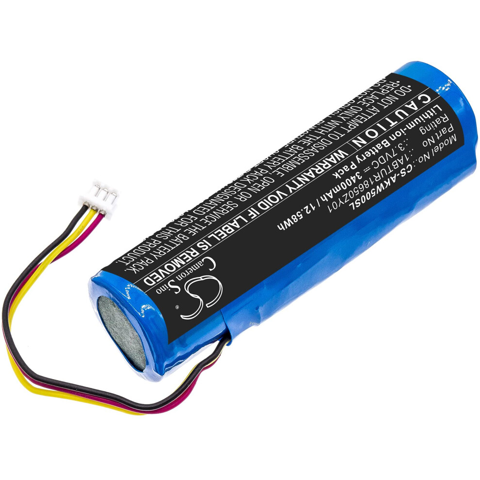 18650 Rechargeable Battery 3.7V LiâIon Replacement For Akai Ewi 5000 3400Mah Long Runtime Power 9073542684534