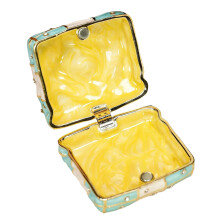 Decorative Enamel Bear Jewelry Stand Ideal For Vanity-Blue