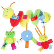 Baby Stroller Spiral Toy with Bell for Sensory Development, Hanging Rattle for Crib and Car Seat