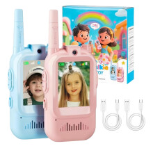 Kids Video Walkie Talkies with HD Camera, Realtime Video Calling, USBC Charging, 2 Pack Long Range Toys