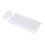 Wireless Keyboard Mouse Combo 10m Range | Ergonomic 2.4G USB Set White 1