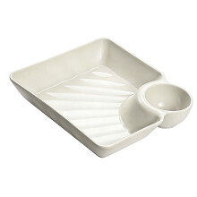Elegant Divided Appetizer Platter Dishwasher Safe-White