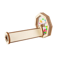 DIY Wooden Kaleidoscope Kit for Adults and Kids, Educational Rotating Craft Toy Boosts Creativity