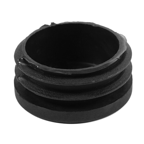 24Pcs Plastic Blanking End Cap Pipe Tube Insert Plug Cover 40mm Black 2