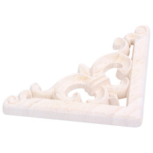 2 Szt. 8 x 8cm drewno rzeźbione Corner Onlay Aplikacja Decor Meble Niemalowanej