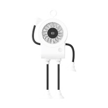 Portable Handheld Desk Fan with 4 Legs Silicone Suction-White