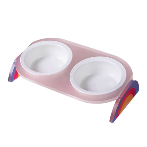Elevated Dog Bowls For Improved Digestion-Rainbow Transparent