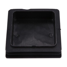 100mm x 100mm Plastic Ribbed Square End Caps Cover Tube Inserts 4 Pcs