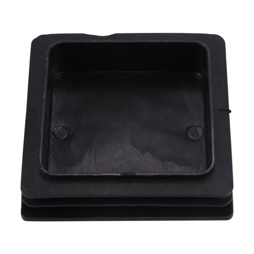 100mm x 100mm Plastic Ribbed Square End Caps Cover Tube Inserts 4 Pcs