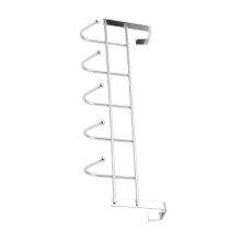 2X 5 Haken üBer Tür Home Bad Küche Mantel Handtuchschlaufe KleiderbüGel Rack Halter Regal, Silber