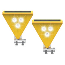 Solar Warning Light - LED Flashing Safety Light with Solar Power, Waterproof for Construction, Driveway, Beacon White