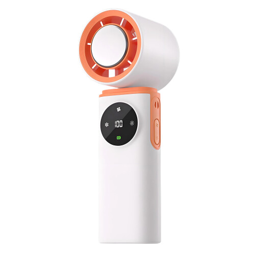 Portable Handheld Fan 100 Speed Cooling USB-White ice compress