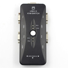 2X One for Four 4 Port USB 2.0 KVM Box Keyboard Monitor VGA SVGA PC Laptop