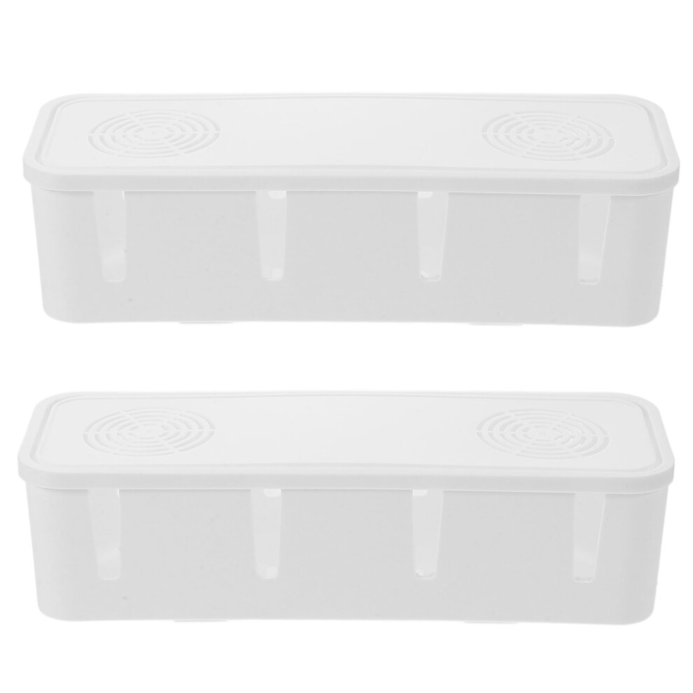 2Pcs Cable Management Box Set Dustproof Ventilated Cord Organizer For Power Strips 9073542684633