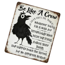Antique Metal Wall Hanging Plaque Motivational Quote-Black S