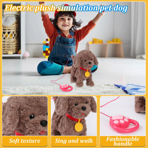 Interactive Robot Dog with TouchSensitive Play, Voice Mimic and Leash Remote, Battery Powered 1