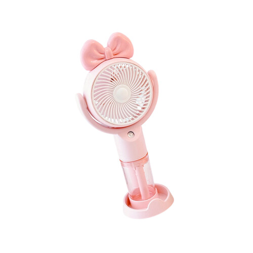 Draagbare handventilator met 3 snelheden,-Roze vlinderdas