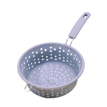High Quality Silicone Cooking Strainer Nonslip Grip And-Gray