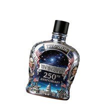 Elegante, farbenfrohe Glasflasche für edlen-schwarzer Bezug