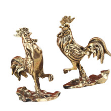 Hahnstatuen aus Metall, Tierskulpturen, Hühnerfiguren,-2Stk