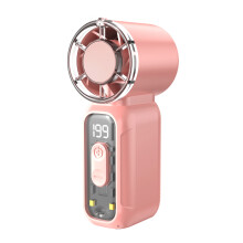 Outdoor draagbare draagbare digitale ventilator Oplaadbare-Roze