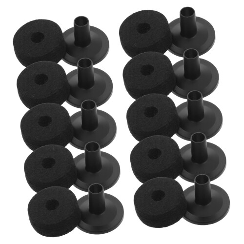 Cymbal Replacement Sleeves and Felt Pads Set Black – Quick Install, Protective Drum Isolation Kit