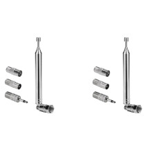 2X FM Radio Antenne Vervanging Telescopische Schroef F Type Mannelijke Plug Connector Adapter voor AV Stereo Ontvanger Thuis Versterker