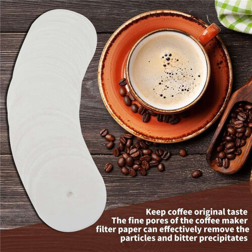 1200 St Oblekt Perkolatorkaffefilter, 3,75 Ingångsfilter för Kaffepapper, Diskkaffefilter Vitt
