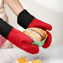 Oven Gloves, Heat-Resistant Oven Gloves, Softcotton Lining, Non-Slip Surface, Used for Kitchen Barbecue.