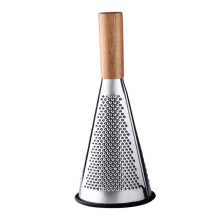 Wood Handle Conical Grater For Slicing Shredding And Grating