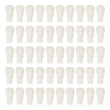 50Pcs Plastic Security Hook Locks For Garment-6 mm White