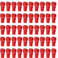 50Pcs Retail Store Anti Theft Hook Locks Plastic-4mm Red