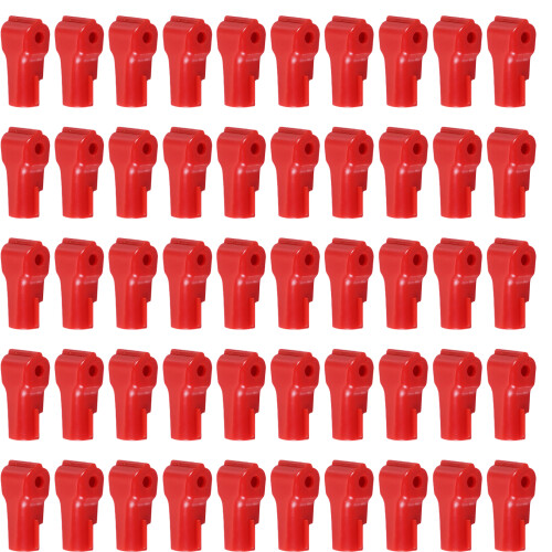 50Pcs Retail Store Anti Theft Hook Locks Plastic-4mm Red
