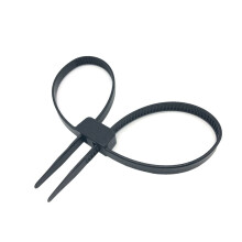 Police Zip Tie Handcuffs 10 Pack Heavy Duty Nylon Double Locking Disposable UV Resistant Black Restraints