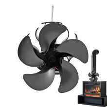 Heat Powered Fan Non Electricity Wood Stove Fan Heat Powered Heating Supplies Quiet for Indoor Home Log Burner Pipe A