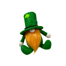 Handmade Fabric Dwarf Figure Without Face Shamrock Gnomes-A