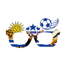 Festival Soccer Fans Accessory Glasses Showcasing Multiple-B