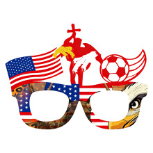 Soccer Tournament Party Glasses Frame With Bright National-I