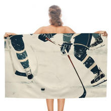 Ice Hockey Towel Quick Dry Absorbent Blanket for Beach Sports Travel Gym Swimming 54'x31'