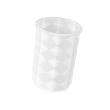 Star Embossed Silicone Candle Mould Cylinder Shape-Faceted