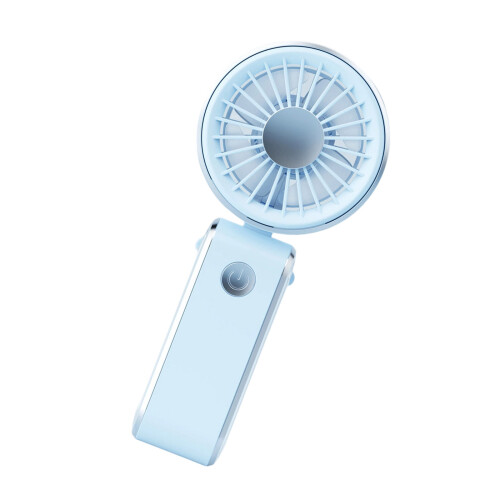 Folding Handheld Desk Fan Low Noise Cooling Fan for-Blue