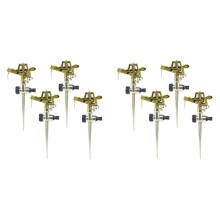 Pulsating Sprinklers with Brass Nozzle Heavy Duty Water Sprinkler Sprinklers Base, ForArea Lawn Patio Garden 8 Pc