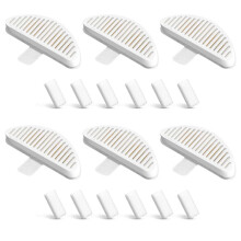 Filtres de Fontaine pour Chat, Paquet de 6 Filtres de Remplacement et Paquet de 12 ÉPonges Filtrantes de Remplacement pour Fontaine Automatique pour