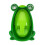 2 x Fun Pot Children Frog-Shaped Urinal (Green) 3
