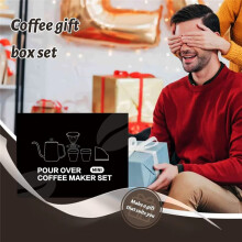 Portable Drip Coffee Brewing Set - DIY Latte Utensils,Handmade Coffee Pot Gift Box for Home and Office
