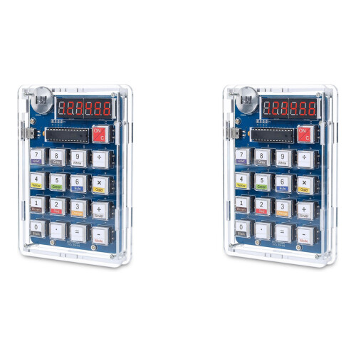 2X 6-Digit DIY Calculator Kit USB/Battery Powered Desktop Calculator Welding Project Electronics Kit