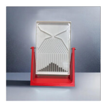 Galton Board Acrylic Tabletop Probability Distribution Board for Physics and Statistics Teaching Red